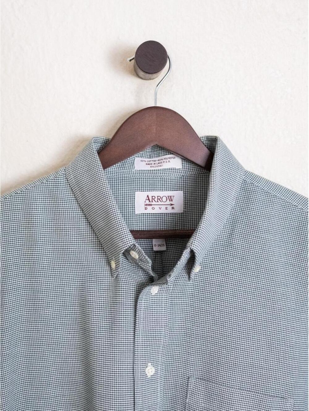 Vintage Arrow Dover Houndstooth Button Down Shirt